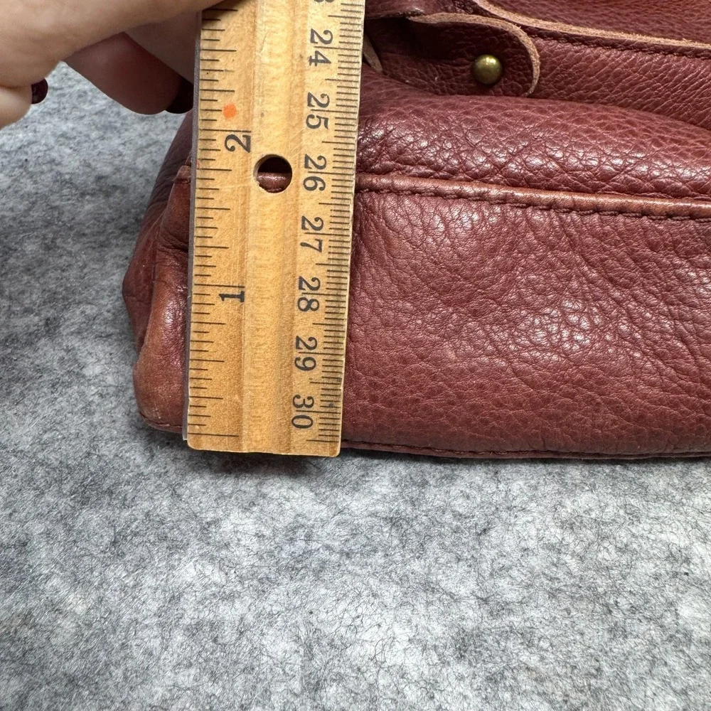 Margot Crossbody Foldover Handbag Brown Leather Convertible Hobo Boho Minimalist